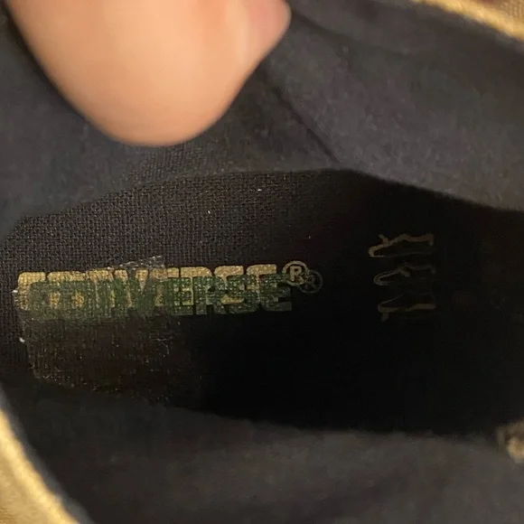 EUC Converse Chuck Taylor All Star High Tops Black and Tan Size M11, W13 - Picture 9 of 10